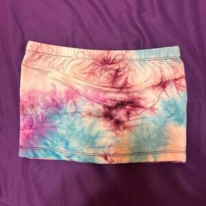 Colorful Tie-Dye Tube Top